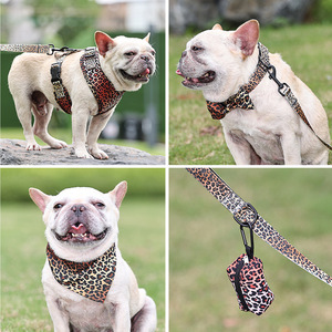 Hersteller Custom Print Soft Adjusta ble Designer Personal isierte Haustier halsbänder Leinen geschirre Hunde halsband und Leine Set Luxus - Product Image 2