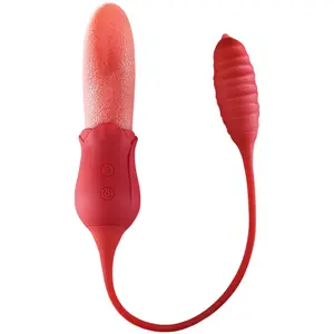 Factory Wholesale Clitoral G-spot Tongue Licking Vibrator Nipples Massager Anal Breast Sex Toys for Women