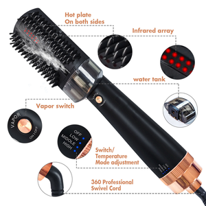 Cepillo <span class=keywords><strong>de</strong></span> <span class=keywords><strong>Vapor</strong></span> para el Cabello 3 en 1 para Uso Doméstico, <span class=keywords><strong>Plancha</strong></span> Eléctrica Profesional para Alisar el Cabello, Peine Secador <span class=keywords><strong>de</strong></span> Cabello y Cuero Cabelludo con Tanque <span class=keywords><strong>de</strong></span> Agua <span class=keywords><strong>de</strong></span> 20 ml - Product Image 2