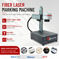 Máquina de Marcado Láser de Fibra de Escritorio 20W 30W 50W para Grabado Profundo en Metal, Máquina de Marcado Láser CNC para Joyería, Placas de Identificación, Herramientas JPT