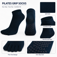 Chaussettes personnalisées brodées mignonnes en coton bambou et élasthanne, antidérapantes avec points en silicone, respirantes et à séchage rapide, idéales pour le yoga et le pilates, collection automne