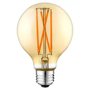 Ampoule à filament LED Ce ETL 4w G80 E12 E14 E26 E27 B22 Globe décoratif ampoules LED 2700k 3000k 4000k 6500k