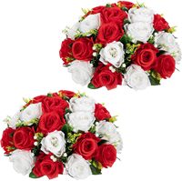 Boule de fleurs artificielles, décoration de centre de table, grande boule de fleurs en plastique rose, décoration de mariage, fête, banquet