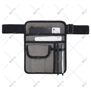 Sac banane en toile réglable et lavable pour serveurs de restaurant et KTV, service de commande et accueil, noir - Product Image 4