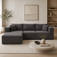 Modernes Modulares Konvertierbares Verstellbares Chenille-Sofa-Set, Vakuumkomprimiertes Ecksofa-Bett für Apartments und Villen
