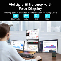 Écran d'extension portable pour ordinateur portable 15,3 pouces, moniteur LCD multi-écrans, moniteur de jeu pour ordinateur, écran IPS, moniteur portable de voyage