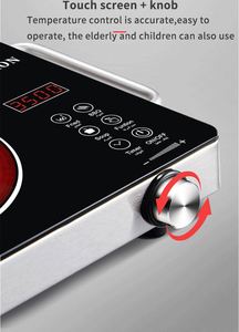 Nouvelle Conception 2025 - Plaque de Cuisson Électrique en Céramique Sans Rayonnement 2200W - Cuisinière Infrarouge Étanche - Product Image 6