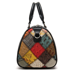 Venta al por mayor de gran capacidad mujeres empalme bandolera de cuero bolsa de viaje al aire libre hombro bolsos bolsas - Product Image 5