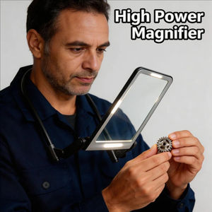 Loupe avec couvercle anti-poussière, base robuste, pieds antidérapants, support stable, matériau durable, design moderne - Product Image 1