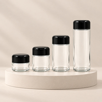 Pot de stockage pour herbes en verre borosilicate de qualité supérieure, avec bouchon de sécurité enfant, anti-odeur, protection UV, large ouverture, pour le stockage de tabac et de produits de broyage