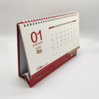 Calendrier de bureau Triangle personnalisé de haute qualité imprimé Logo calendrier mural horloge de Table utiliser du papier de l'usine d'impression