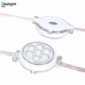 Produsen Tiongkok SMD5050 50mm RGB 7 lampu piksel LED DC 12/24V UCS1903 lampu titik piksel dapat disesuaikan