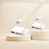 Lecteur de carte OTG 3-en-1 haute vitesse, lecteur de carte mémoire TF/SD, adaptateur externe portable USB-C pour téléphone portable, ordinateur portable, tablette