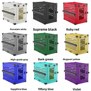 Trasportino Pieghevole in Lega di Alluminio per Cani Medi/Grandi, Gabbia Portatile per Auto, Campeggio e Viaggi, Adatto a Tutte <span class=keywords><strong>le</strong></span> Stagioni - Product Image 5