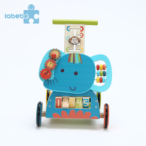 2020 multifonction pour enfants mignon éléphant bébé walker poussette d'apprentissage sûr jouet en bois <span class=keywords><strong>trotteur</strong></span> - Product Image 1