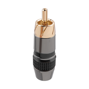 Connecteur <span class=keywords><strong>RCA</strong></span> plaqué or 24 carats OEM - Prise audio mâle avec design à vis, grande ouverture de 8,3 mm pour câble de haut-parleur DIY - Product Image 6