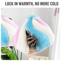 Nid suspendu en peluche dessin animé guimauve pour sugar gliders, pochette de sommeil chaude en coton, cachette pour petits animaux d'hiver
