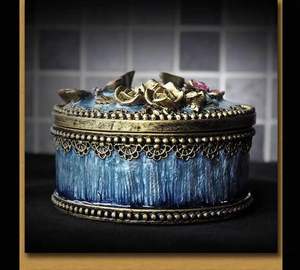 XinZhiRunラウンドバタフライジュエリーボックス-女性用パープルトレジャーケースリングイヤリング収納ウェディングギフトアクセサリーホルダー - Product Image 5