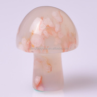 Figurine miniature sculptée à la main en agate de fleurs de cerisier, cristal de pierre précieuse naturelle, pour la décoration intérieure et la guérison Reiki