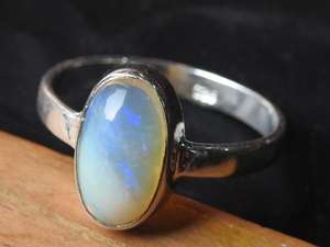 Australian Multi Fire <b>Opal</b> Gemstone Wedding <b>Ring</b>-<b>Silver</b>-October Birthstone-Solid <b>Opal</b>-11x6mm-7 US Size-Handmade Classic Party - Product Image 2