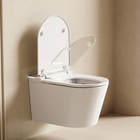 S030 Articles sanitaires : Ensemble WC suspendu mural avec cuvette de couleur personnalisable et réservoir encastré