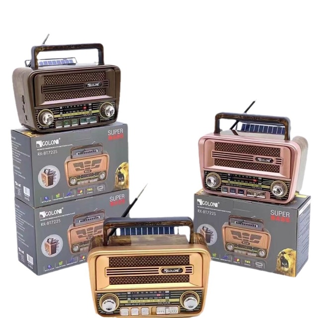 Hot Selling Vintage Design RGB LED Lighting Solar Radio Function Portable Subwoofer Speaker for Home & Computer Entertainment