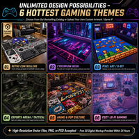 Maßgefertigter Gaming-Teppich mit Gamecontroller-Design, Weicher Polyester Rutschfester Teppich für Schlafzimmer und Spielzimmer, OEM Großhandel