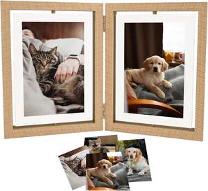 Picture <strong>Frame</strong> Rotating Double Sided Display for Desk and Tabletop Wooden Floating <strong>Photo</strong> <strong>Frame</strong> Picture <strong>Frames</strong> for Home and Office - Product Image 1