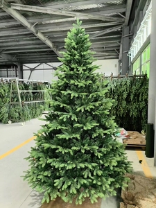 Sapin de Noël artificiel vert de 1,80 m, très vendu par le fabricant, avec branches mixtes en PE et PVC et support métallique pour la décoration festive - Product Image 2
