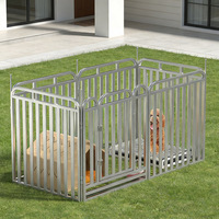 Clôture pour animaux de compagnie en tube carré épaissi, enclos extérieur pour chiens de taille moyenne et grande, cage pour Golden Retrievers et Samoyeds