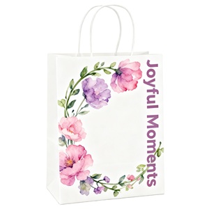 Bolsa de papel de compras con logotipo personalizado con asas de papel, papel Kraft marrón blanco para embalaje, joyería de regalo Boutique - Product Image 6