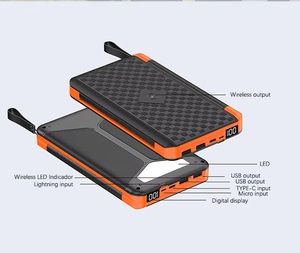 Batterie externe solaire 20000mAh avec chargeur sans fil, panneau solaire et charge rapide USB-C - Product Image 3