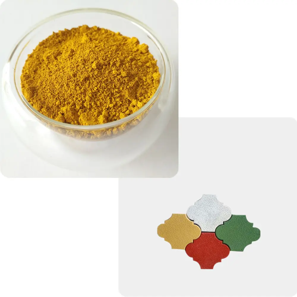 Pigmentos de hormigón amarillo, óxido de hierro de China, polvo amarillo, óxido de hierro 313 para ladrillo