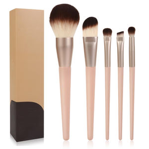 Juego <span class=keywords><strong>de</strong></span> brochas <span class=keywords><strong>de</strong></span> maquillaje facial Premium <span class=keywords><strong>de</strong></span> 5 piezas Beautiful Foundation Blush Blurring Angled Liner Crease Brushes - Product Image 1