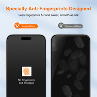 Protecteur d'écran mat 3D anti-empreinte digitale pour iPhone 17 Air 16E 11 12 13 Mini 14 15 16 Pro Max Plus 9H en verre trempé