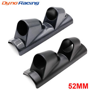 Soporte de Panel de Instrumentos de Fibra de Carbono Negro de 52 mm con Doble Orificio, Universal de 2 Pulgadas para Modificación de Coches de Carreras, Cubierta Lateral Izquierda para Medidor de 2 Orificios - Product Image 3