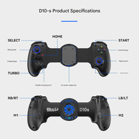 Ventilateur de refroidissement universel pour manette de jeu BSP D10/D10S, manette de jeu portable avec déclencheur Hall, joystick sans fil BT pour Android, iOS, mobile et PC