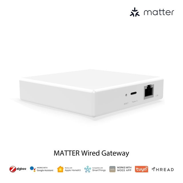 Matter Protocol Smart Home Zigbee Gateway Thread Protocol App Remote Wired Smart Gateway Center