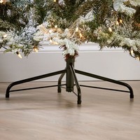 Sapin de Noël artificiel floqué en PE de 2,1 m, pré-éclairé, vert, 6,9 pieds
