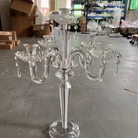 Porte-bougie en acrylique transparent I371 pour centre de table, décoration de table pour fêtes à domicile, mariages, restaurants occidentaux
