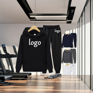 PASUXI Set Sportivo da <span class=keywords><strong>Uomo</strong></span> Trendy, Tuta in Due Pezzi Tinta Unita, <span class=keywords><strong>Felpa</strong></span> con Cappuccio a Maniche Lunghe <span class=keywords><strong>e</strong></span> Pantaloni Casual, 100% Cotone - Product Image 3