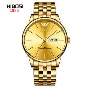 Reloj de Cuarzo NIBOSI <span class=keywords><strong>2332</strong></span> para Hombre, Diseño Clásico y Moderno, Venta Directa de Fábrica, Resistente al Agua, Correa de Acero Inoxidable - Product Image 1
