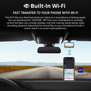 Azdome M17 Pro Adas Wifi Lái Xe Ghi Âm <span class=keywords><strong>1080P</strong></span> HD 3 "Màn Hình Bảng Điều Khiển Xe Máy Ảnh Phía Trước Và Phía Sau Dash Cam - Product Image 5