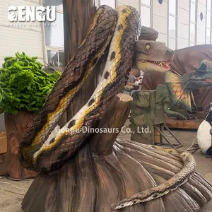 야외 방수 시뮬레이션 동물 공원 실물 크기 인공 뱀 동상