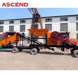 Простая в перемещении мобильная щековая дробилка PE300x500 PE400x600 30 40 50 т/ч для дробления каменной породы в горнодобывающем карьере в Танзания Судан - Product Image 2