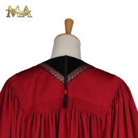 Robe de Chorale Rouge de Haute Qualité pour Femmes et Hommes, Robe de Prêtre, de Pasteur, de Clergé, de Cérémonie de Remise des Diplômes, Plusieurs Couleurs