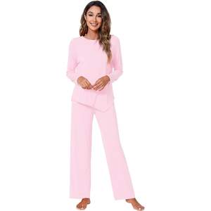 Conjunto de Pijamas para Mujer al por Mayor, Manga Larga, Viscosa de Bambú, Ropa de Dormir, Tallas S-XXL - Product Image 6