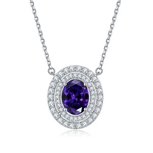 Collar <span class=keywords><strong>de</strong></span> Plata <span class=keywords><strong>de</strong></span> Ley 925 con Racimo <span class=keywords><strong>de</strong></span> Diamantes y Piedras Preciosas con los Doce Signos del Zodiaco - Product Image 2