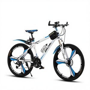 Vélo de <span class=keywords><strong>route</strong></span> ultra léger 24/26 pouces pour hommes et femmes, VTT 21 vitesses, pneus larges, roue bleue grande taille - Product Image 4