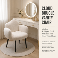 Meubles de chambre à coucher de style luxe léger en gros, coiffeuse tendance, chaises de maquillage, chaise de toilette